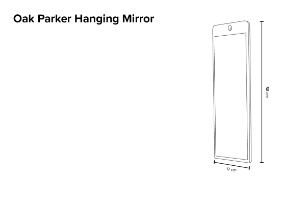 Oak Parker Hanging Mirror Bt Cc