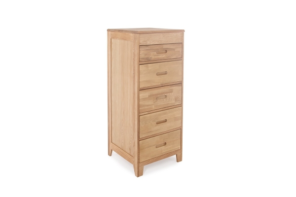 FC Oak Narrow Vanity Chest Of Drawers