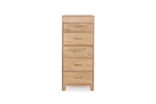FC Oak Narrow Vanity Chest Of Drawers
