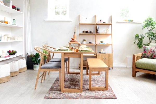 Oak Console Table Luxe LS Efd O