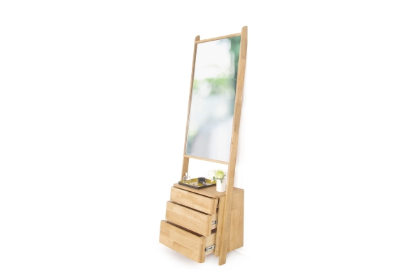 FC Rounded Leaning Mirror Drawers