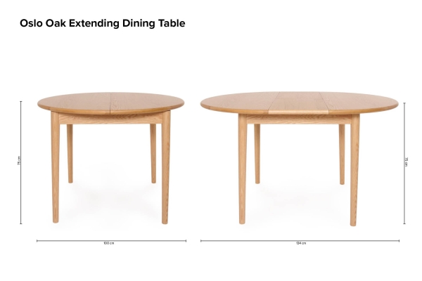 Oslo Oak Extending Dining Table