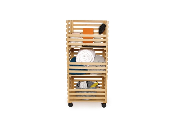 FC Hugo Stacking Bamboo Rolling Storage