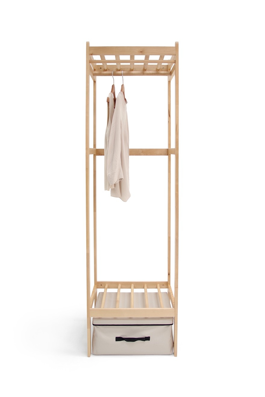 Birch Drape Wardrobe Narrow