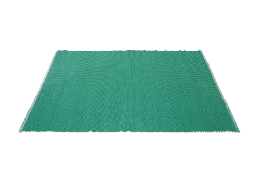 FC Large Hapur Cotton Ribbed Rug Teal Piq Vv