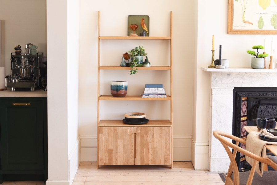 FC Oak Rounded Leaning Cabinet HOTH LS