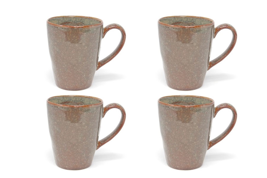 Reactive Glaze Cappuccino Mug Sage Set Of