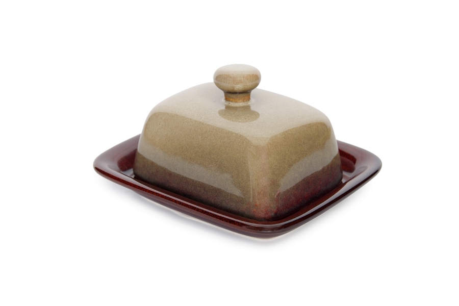 FC Reactive Glaze Mini Butter Dish Starling