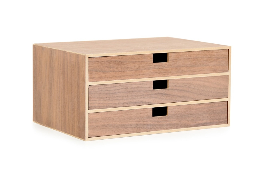 Walnut Desk Top Organiser