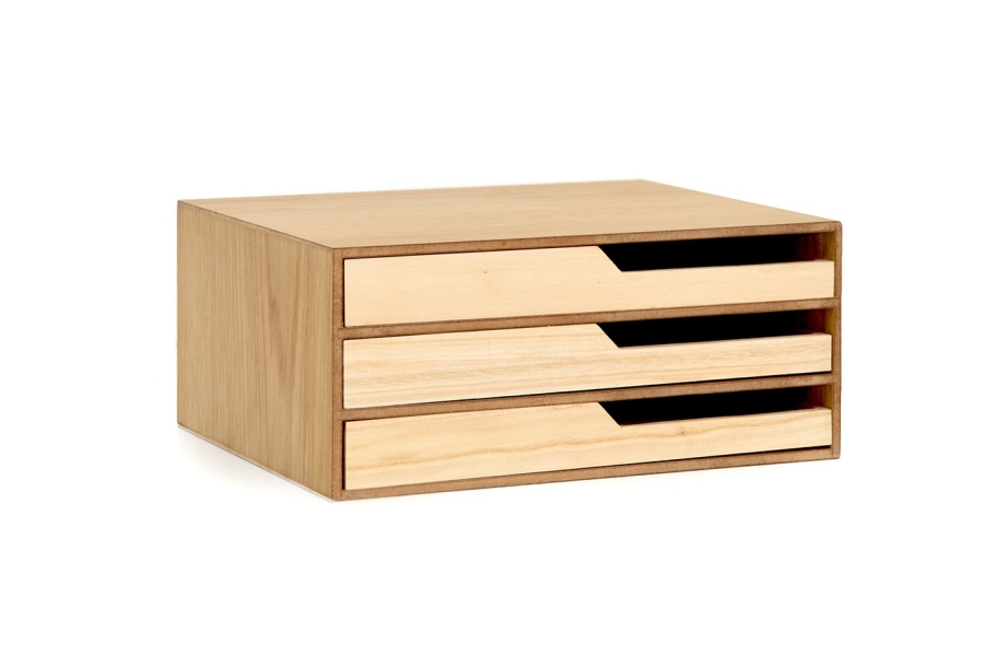 Oak Desk Top Oganiser