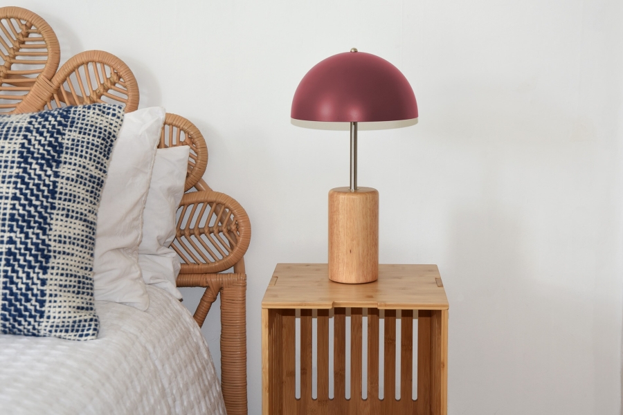 FC Bell Table Lamp Garnet Red LF Bromley