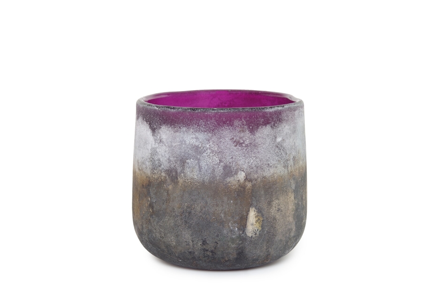Lumo Glass Mijas Tea Light (Mulberry)