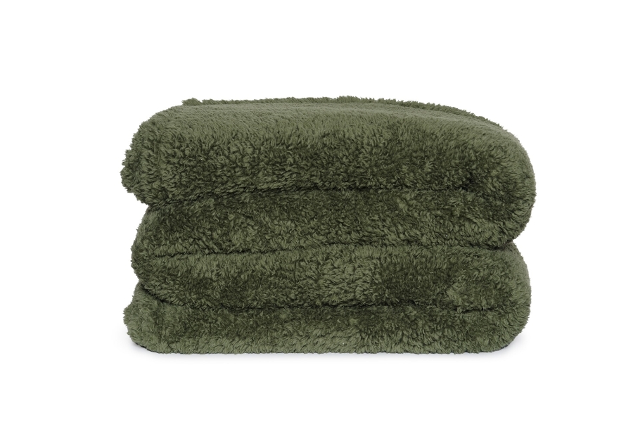 FC Sheepskin Bedspread Olive Green