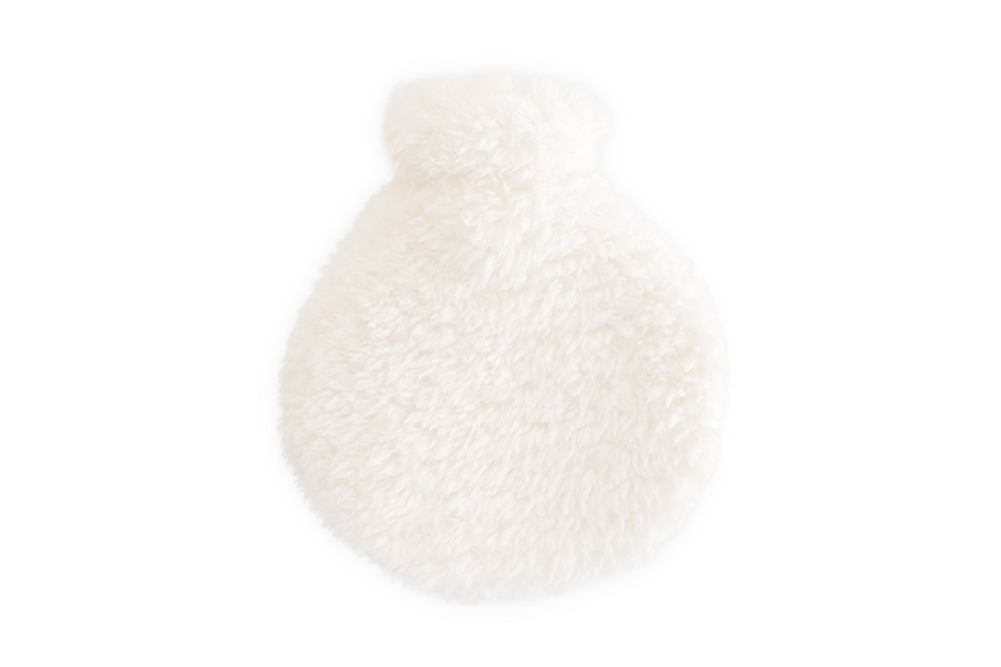 Round Faux Sheepskin Hot Water Bottle