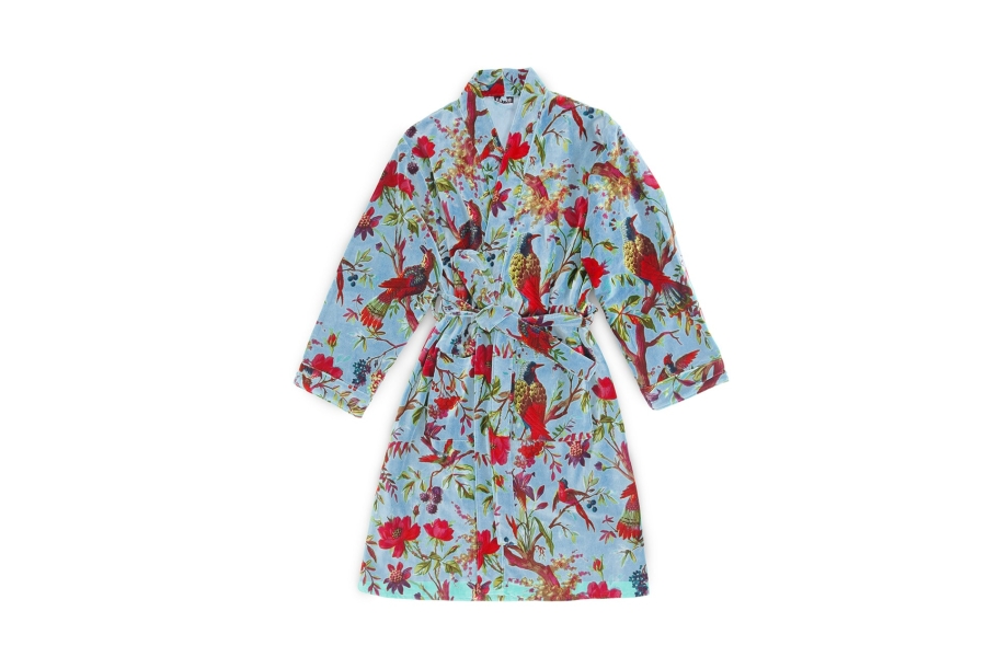 FC Paradise Velvet Robe Soft Blue