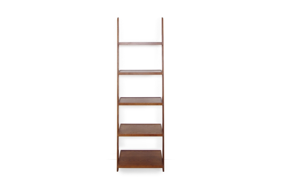 Dark Oak Leaning Ladder Shelves