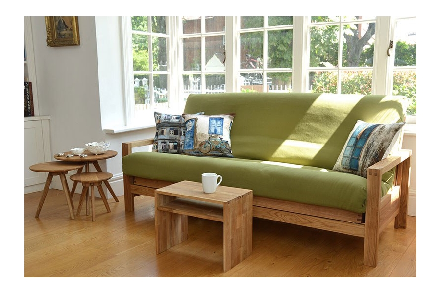 Quad 3 Seater Oak Sofa Bed 10