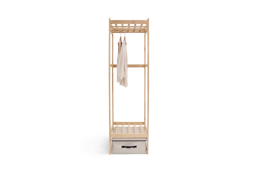 Birch Drape Wardrobe Narrow