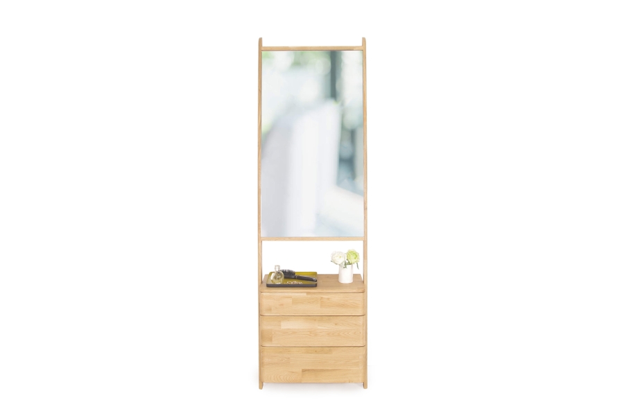 FC Rounded Leaning Mirror Drawers V