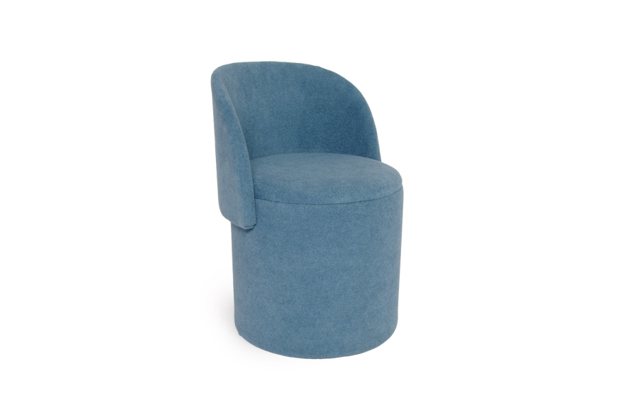 FC Rialto Micro Boucle Stool Oslo Blue