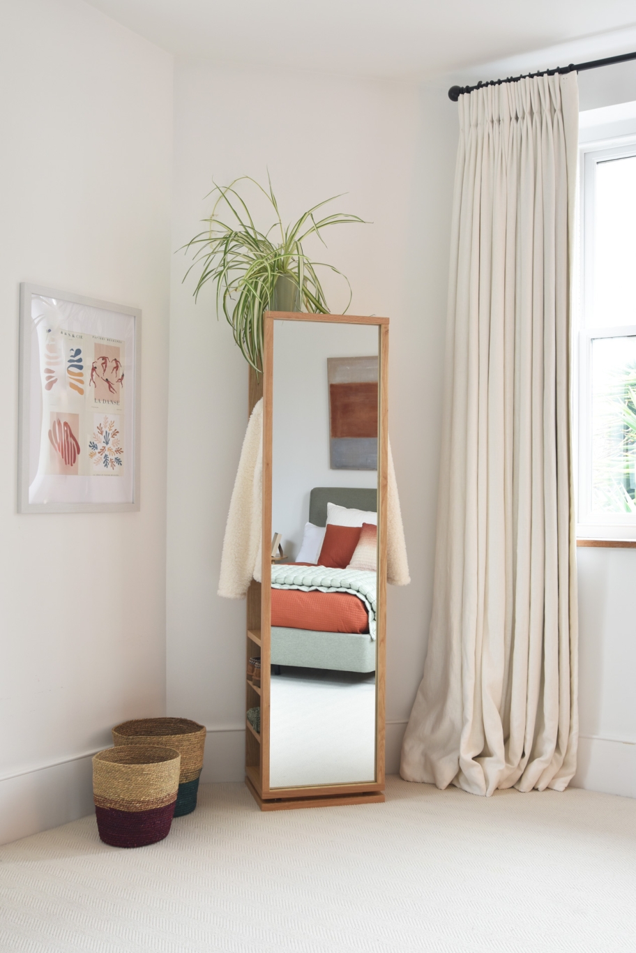 FC Oak Storage Mirror Vestry LS