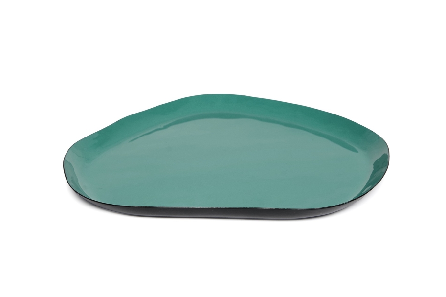 Mizu Enamel Tray - Large (Fir Green)