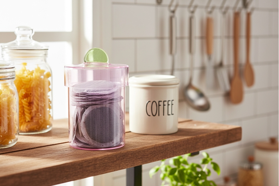FC Poppett Small Glass Pot Pink LS
