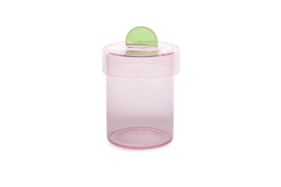 FC Poppett Small Glass Pot Pink
