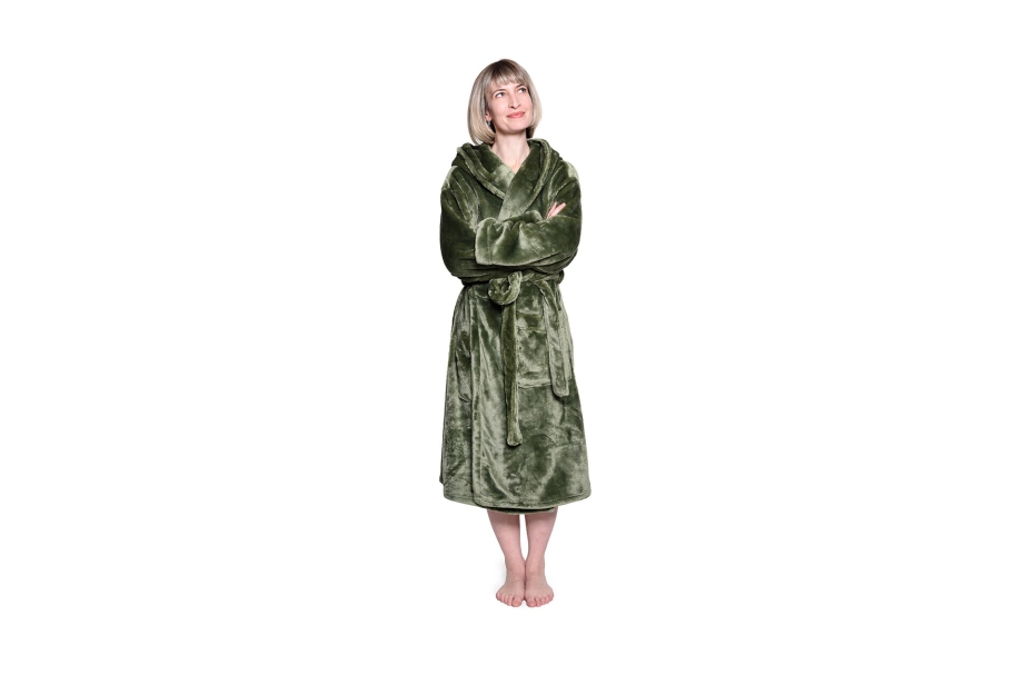 FC Deep Fleece Robe Olive Green