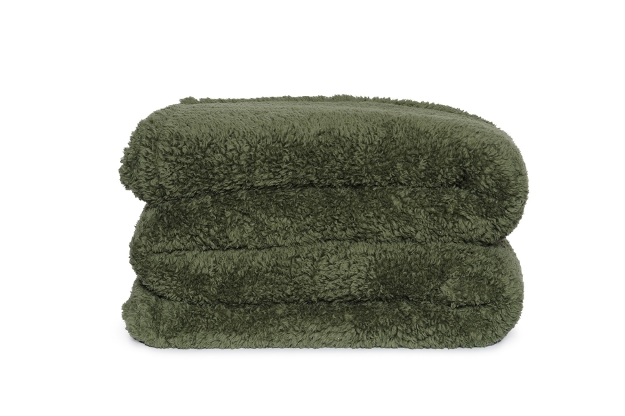 FC Sheepskin Bedspread Olive Green