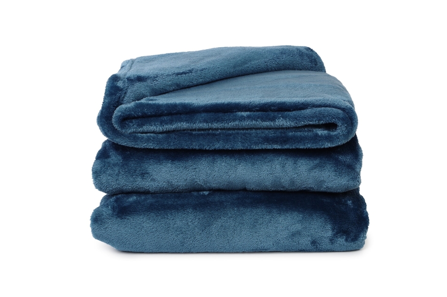 Deep Fleece Bedspread Legion Blue