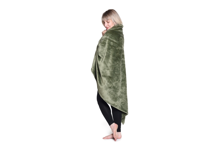FC Deep Fleece Throw Deep Olive
