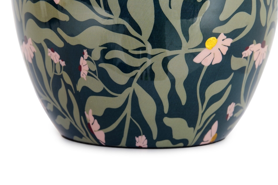 FC Daisies Enamel Plant Pot