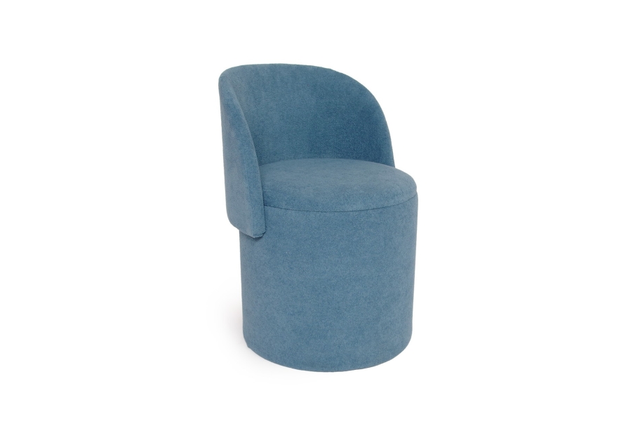 FC Rialto Micro Boucle Stool Oslo Blue