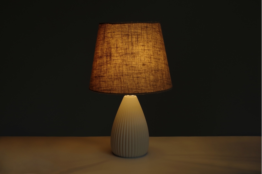 Grace Porcelain & Cotton Lamp