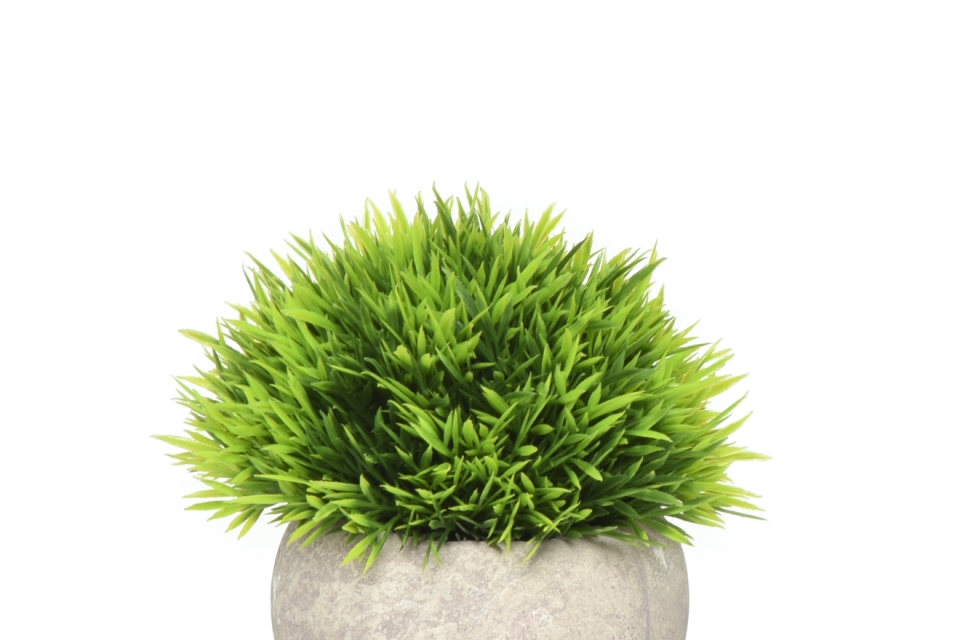 Grass Sphere Faux Plant Zoom Inv