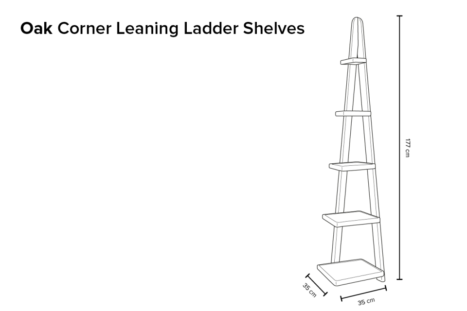 Corner Leaning Ladder Shelves Qrd W