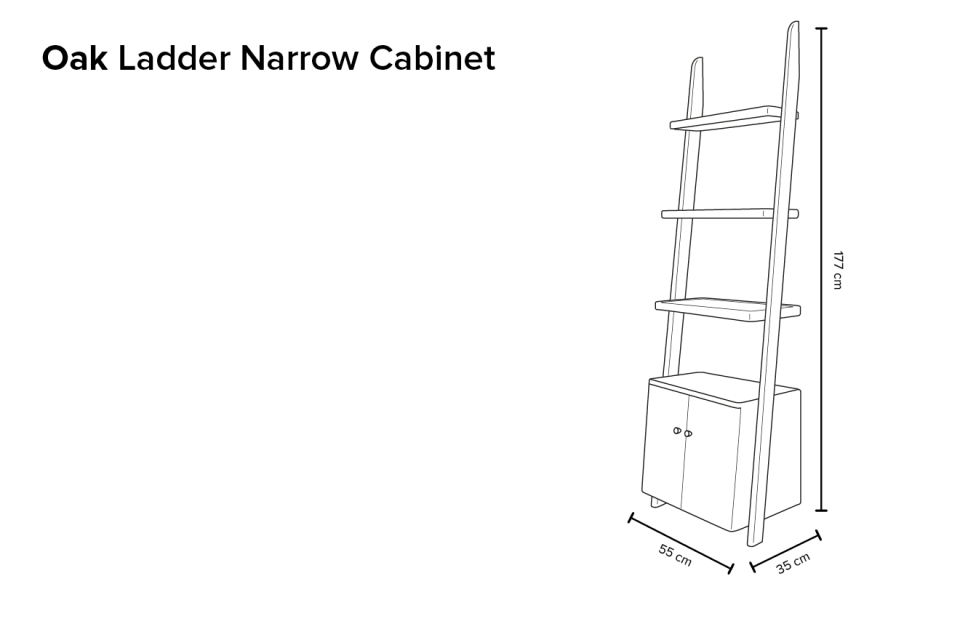 Ladder Narrow Cabinet Casc Tp