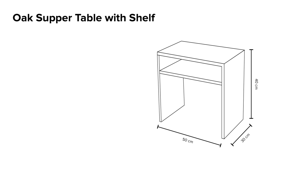 Oak Supper Table With Shelf
