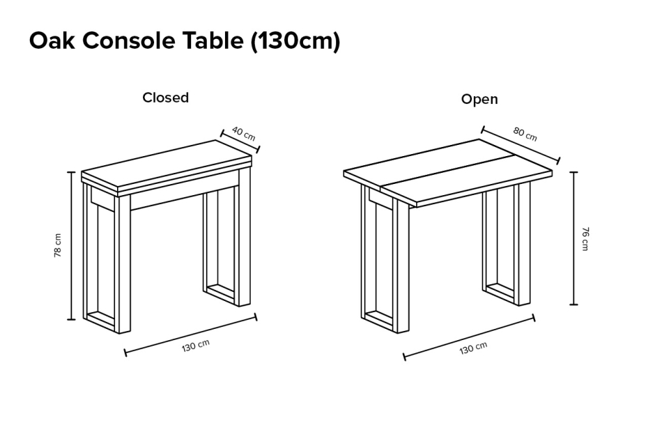 Oak Console Table Cm