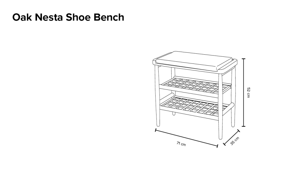 Oak Nesta Shoe Bench
