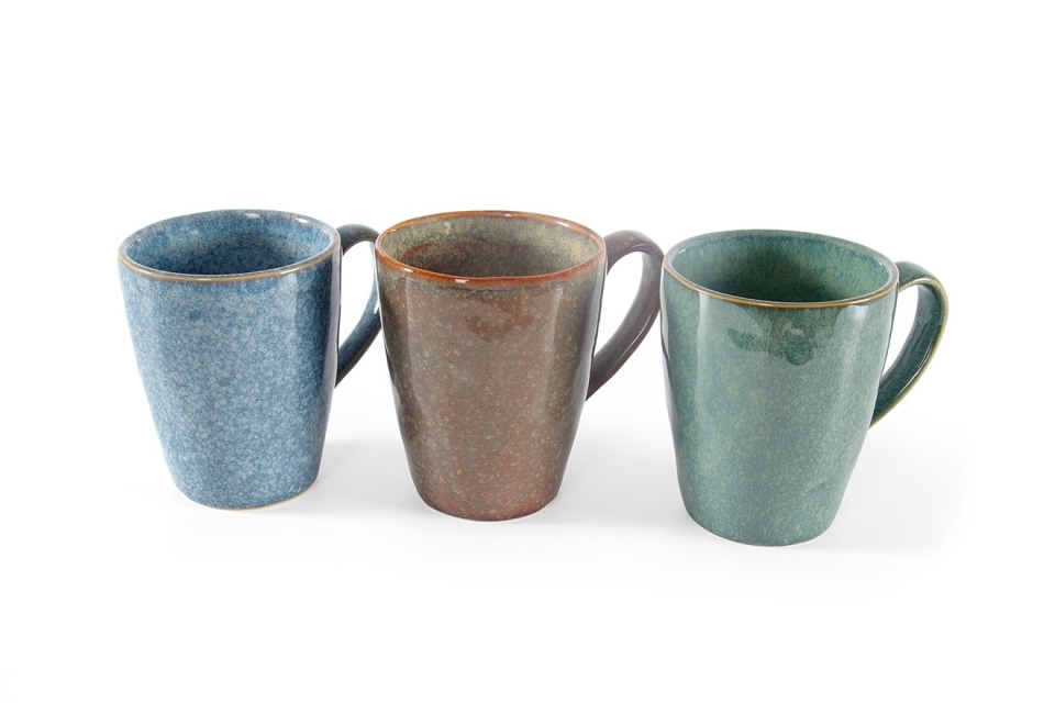 Reactive Glaze Cappuccino Mugs