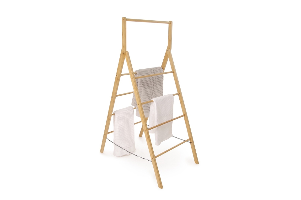 FC Bamboo Folding Laundry Ladder