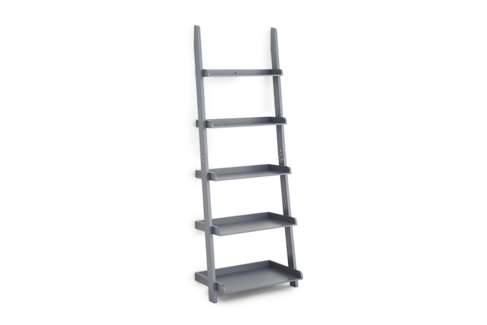 MDF Leaning Ladder Shelf (Dark Grey) Futon Company