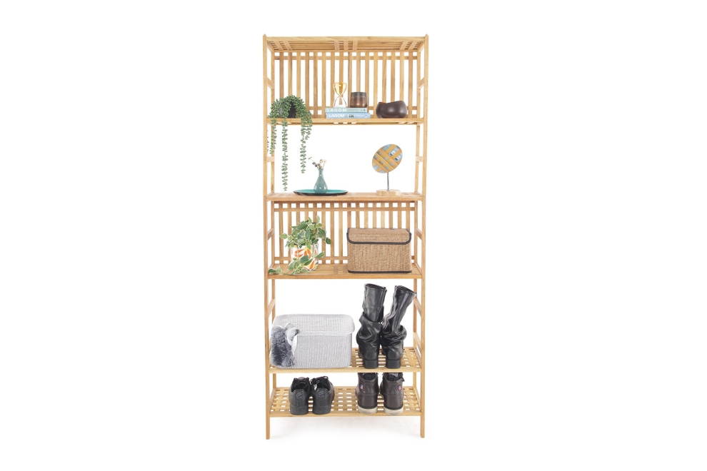 FC Akira Shelves Walnut Shoe Rack Si P