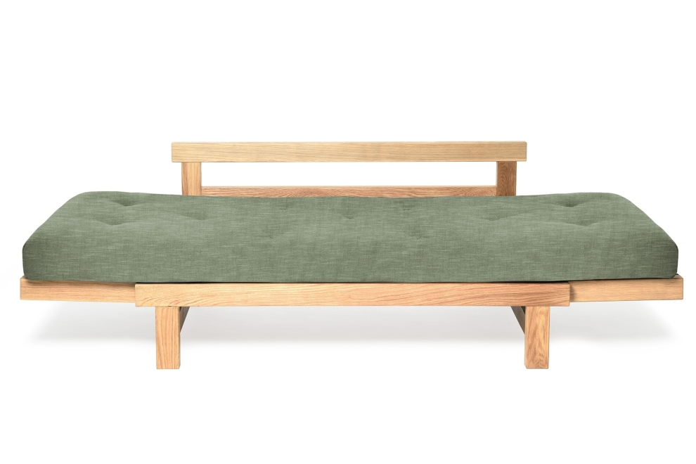 Oak Switch Sofa Bed - Coast Weave Sea Foam Green - Unfolded