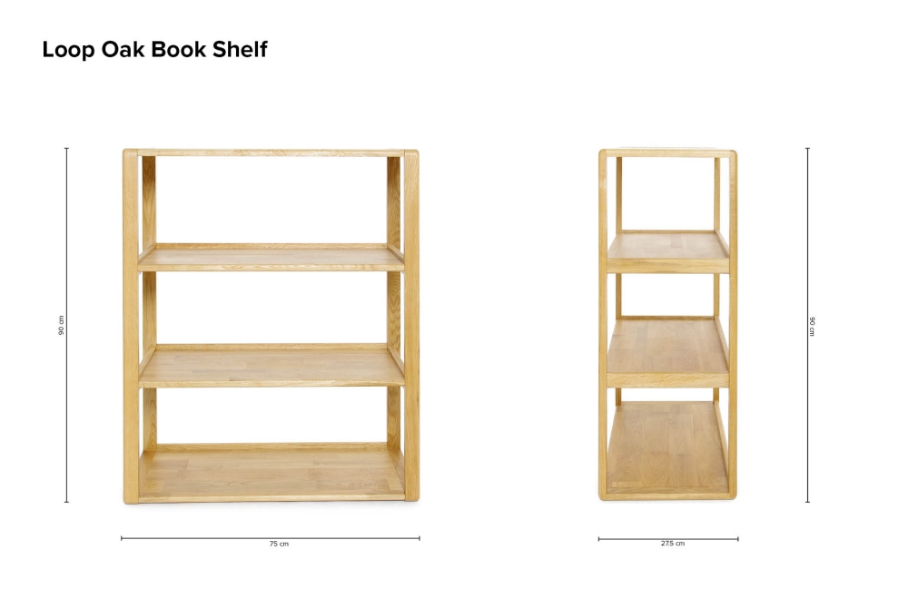 Loop Oak Book Shelf