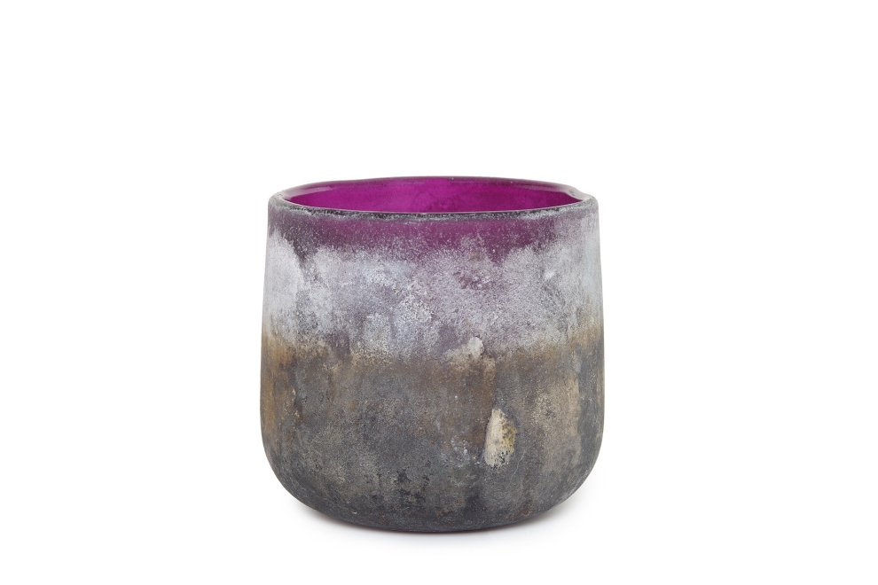Lumo Glass Mijas Tea Light (Mulberry)