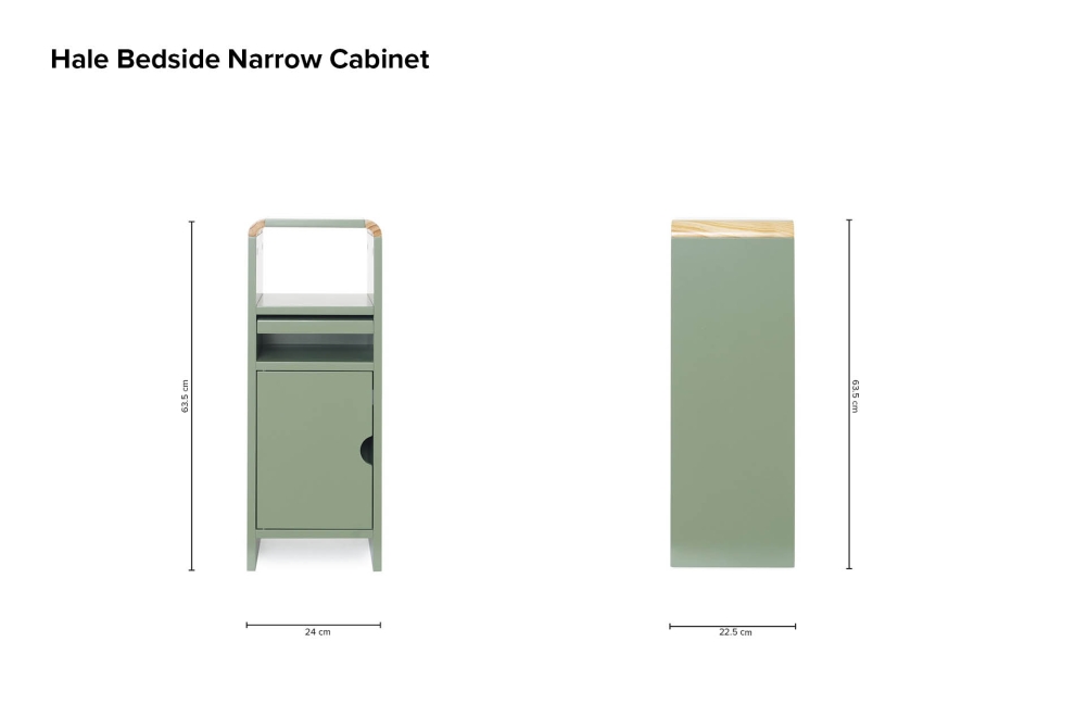 Hale Bedside Narrow Cabinet