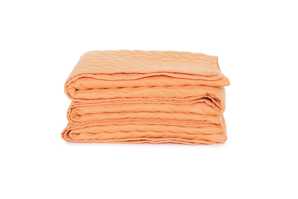 FC Mori Quilted Bedspread Cantaloupe Orange